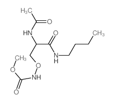 methyl N-[2-acetamido-2-(butylcarbamoyl)ethoxy]carbamate Structure