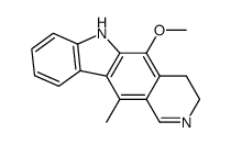 5-methoxy-11-methyl-3,4-dihydro-6H-pyrido[4,3-b]carbazole结构式