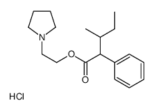 2-pyrrolidin-1-ylethyl 3-methyl-2-phenylpentanoate,hydrochloride结构式