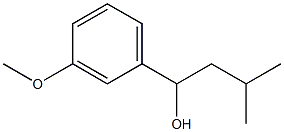 1-(3-methoxyphenyl)-3-methylbutan-1-ol结构式