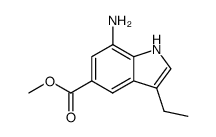 1H-Indole-5-carboxylicacid,7-amino-3-ethyl-,methylester(9CI) Structure