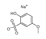 Sodium 2-hydroxy-5-methoxy benzenesulfonate Structure