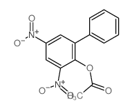 [1,1'-Biphenyl]-2-ol,3,5-dinitro-, 2-acetate structure