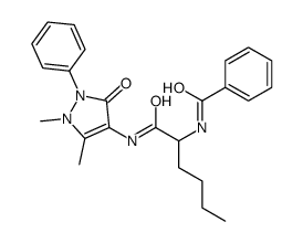 BENZAMIDE, N-(1-(ANTIPYRINYLCARBAMOYL)PENTYL)- Structure