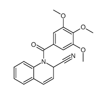 1,2-dihydro-1-(3,4,5-trimethoxybenzoyl)-2-quinolinecarbonitrile Structure