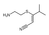 3-((2-aminoethyl)thio)-4-methylpent-2-enenitrile Structure