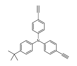 N-(4-tert-butylphenyl)-4-ethynyl-N-(4-ethynylphenyl)aniline结构式