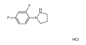 2-(2,4-difluoro-phenyl)-pyrazolidine hydrochloride Structure