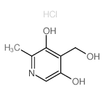 4-(hydroxymethyl)-2-methyl-pyridine-3,5-diol结构式