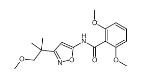 2,6-Dimethoxy-N-(3-(2-methoxy-1,1-dimethylethyl)-5-isoxazolyl)benzanam ide结构式