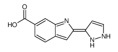 2-(1,2-dihydropyrazol-3-ylidene)indole-6-carboxylic acid Structure