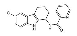 N-[6-chloro-2,3,4,9-tetrahydro-1H-carbazol-1-yl]-2-pyridinecarboxamide Structure