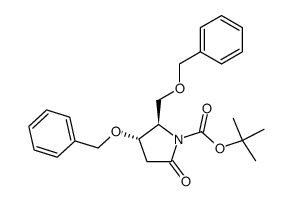 (4S,5R)-4-benzyloxy-5-benzyloxymethyl-1-(tert-butoxycarbonyl)pyrrolidin-2-one结构式
