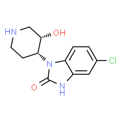 cis-5-chloro-1,3-dihydro-1-(3-hydroxypiperidin-4-yl)-2H-benzimidazol-2-one Structure