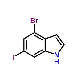 4-Bromo-6-iodo-1H-indole structure