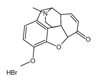 (5α)-7,8-didehydro-4,5-epoxy-3-methoxy-17-methylmorphinan-6-one hydrobromide结构式