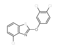 Benzothiazole,4-chloro-2-(3,4-dichlorophenoxy)- structure