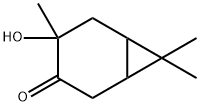 4-hydroxy-4,7,7-trimethylbicyclo[4.1.0]heptan-3-one Structure