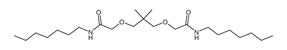 N,N'-diheptyl-5,5-dimethyl-3,7-dioxanonanediamide结构式