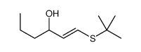 1-tert-butylsulfanylhex-1-en-3-ol结构式