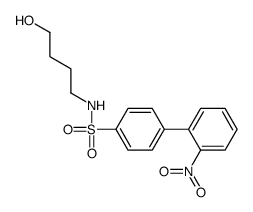 N-(4-hydroxybutyl)-4-(2-nitrophenyl)benzenesulfonamide结构式
