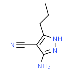 1H-Pyrazole-4-carbonitrile,3-amino-5-propyl-结构式