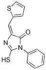 (5E)-2-mercapto-3-phenyl-5-(2-thienylmethylene)-3,5-dihydro-4H-imidazol-4-one结构式