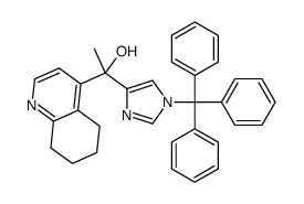 4-Quinolinemethanol,5,6,7,8-tetrahydro--alpha--methyl--alpha--[1-(triphenylmethyl)-1H-imidazol-4-yl]-结构式