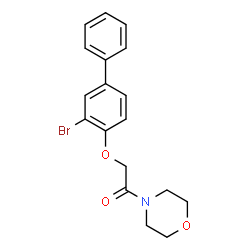 4-{[(3-bromo-4-biphenylyl)oxy]acetyl}morpholine结构式
