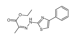 ethyl 2-[(4-phenyl-1,3-thiazol-2-yl)hydrazinylidene]propanoate结构式