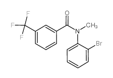 N-(2-溴苯基)-N-甲基-3-(三氟甲基)苯甲酰胺结构式
