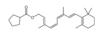 [(2E,4E,6E,8E)-3,7-dimethyl-9-(2,6,6-trimethylcyclohexen-1-yl)nona-2,4,6,8-tetraenyl] cyclopentanecarboxylate结构式