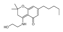 4-(2-hydroxyethylamino)-2,2-dimethyl-7-pentyl-3H-chromen-5-one Structure