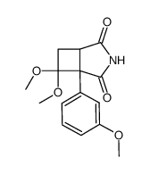 7,7-Dimethoxy-1-(3-methoxy-phenyl)-3-aza-bicyclo[3.2.0]heptane-2,4-dione Structure
