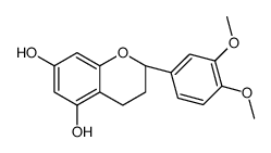 (S)-2-(3,4-Dimethoxyphenyl)-3,4-dihydro-2H-1-benzopyran-5,7-diol结构式