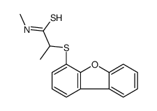 2-dibenzofuran-4-ylsulfanyl-N-methylpropanethioamide结构式