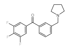 3'-PYRROLIDINOMETHYL-3,4,5-TRIFLUOROBENZOPHENONE结构式