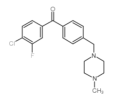 4-CHLORO-3-FLUORO-4'-(4-METHYLPIPERAZINOMETHYL) BENZOPHENONE结构式