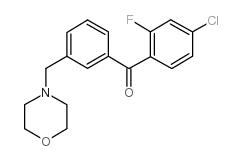 4-CHLORO-2-FLUORO-3'-MORPHOLINOMETHYL BENZOPHENONE结构式