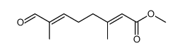 2,6-Octadienoic acid, 3,7-dimethyl-8-oxo-, methyl ester, (E,E) Structure