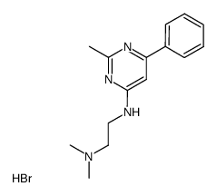 N-(2'-dimethylaminoethyl)-2-methyl-6-phenylpyrimidin-4-amine dihydrobromide结构式