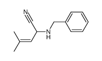 2-(benzylamino)-4-methylpent-3-enenitrile Structure