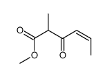 methyl 2-methyl-3-oxohex-4-enoate Structure