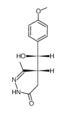 (R)-5-[(S)-Hydroxy-(4-methoxy-phenyl)-methyl]-6-methyl-4,5-dihydro-2H-pyridazin-3-one结构式