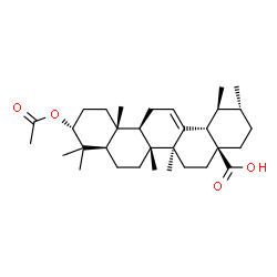 3-ACETYLOXY-(3ALPHA)-URS-12-EN-28-OIC ACID Structure