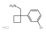 (1-(3-溴苯基)环丁基)甲胺盐酸盐结构式