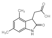 2-(4,6-dimethyl-2-oxo-1,3-dihydroindol-3-yl)acetic acid结构式