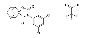 3'-(3,5-dichlorophenyl)-quinuclidine-3-spiro-5'-oxazolidine-2',4'-dione trifluoroacetate salt结构式