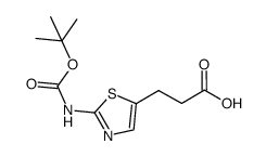 3-(2-tert-butoxycarbonylamino-thiazol-5-yl)-propionic acid Structure