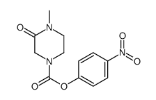 (4-nitrophenyl) 4-methyl-3-oxopiperazine-1-carboxylate结构式